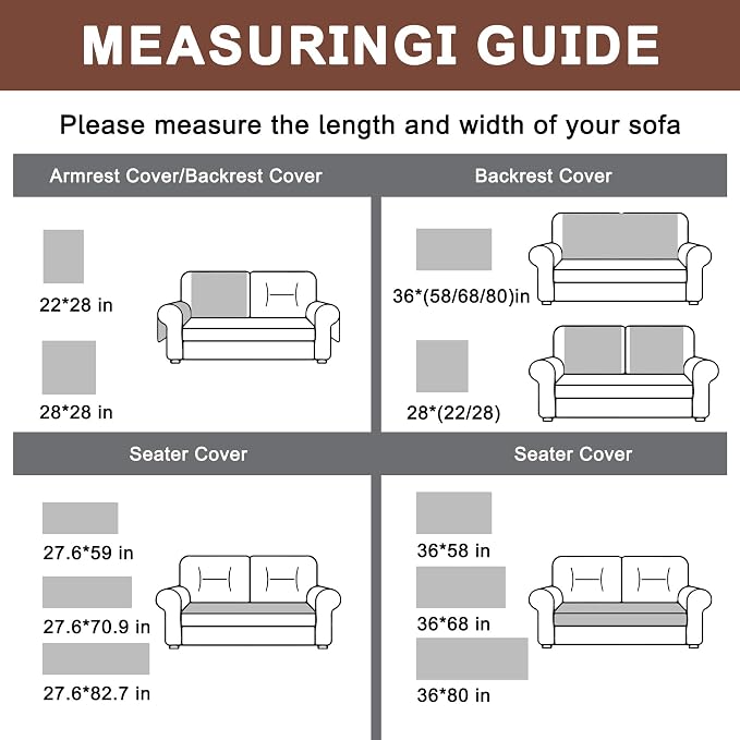 Couch Cover for Dogs Washable,Non-Slip Fuzzy Sofa Covers for Pets | Thick Soft Furniture Protector Fits Loveseat & Sectional,Against Fur&Dirt (Curry, 2pc/22"x28"-Arm/Backrest Cover)