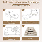 EHEYCIGA Orthopedic Dog Beds for Extra Large Dogs, Waterproof Memory Foam XL Pet Bed with Sides, Non-Slip Bottom and Egg-Crate Foam Big Dog Couch Bed with Washable Removable Cover, Beige | Non-Slip Bottom and Egg-Crate Memory Foam Big Dog Couch Bed wit...