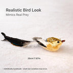 11PCS Realistic Bird Cat Toy Refills – Handmade Feather Cat Toys with Bell, Clip-on Cat Wand Attachments – Interactive Cat Toys for Indoor Cats, Refill Set for Wand Toy or Cute Home Décor