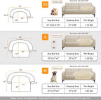 Calming Dog Bed Fluffy Plush Dog Mat for Furniture Protector with Removable Washable Cover for Large Medium Small Dogs and Cats (Small(35x31x5),Beige)