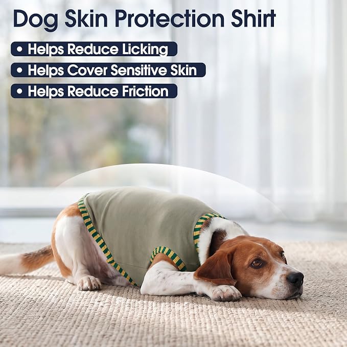 IECOii 2 Pack Dog Surgery Recovery Shirt Sleeveless Lightweight Dog Tshirt | T-Shirts with Stretch Fit,Gentle on Sensitive Skin,Anti-licking for Hot Spots,Shedding Control Tee,For Small to Giant Dogs