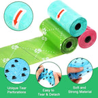 Thenshop 3000 Counts 200 Rolls Dog Poop Bag Plastic Dog Waste Bags Disposable For Doggie Pets Poop Outdoor Walking Travel Mixed Colors(Lovely Style)