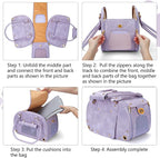 Dog Carrier Purse, Pet Bag, Waterproof Premium Leather Pet Travel Portable Bags for Cat and Small Dog Home & Outdoor Small Purple