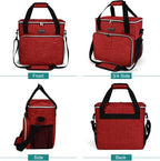 BAGLHER Dog Travel Bag, Pet Travel Bag (ALL Pet Travel Supplies), With 2 Pet Food Containers and 2 Collapsible Silicone Bowls; Essential Kits for Travel Red