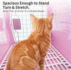 RIZZARI XS Pet Carrier for Small Cats & Dogs, Hard-Sided Travel Crate | Fits Pets Up to 10 lbs,Compact Travel Size,Secure Locking Door,Fresh Air Ventilation,Includes Food Bowl,Great for Vet Visits