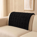 Smiry Couch Cover for Dogs, Non Slip Fuzzy Pet Sofa Arm Covers Washable | Sofa Slipcovers for Armrest & Backrest, Soft Thick Furniture Protector for Cats Dogs, Against Fur, Dirt (35.4"x35.4")