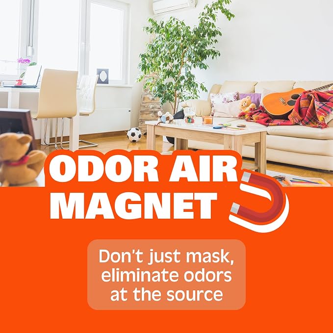 Gonzo Natural Magic Odor Air Magnet - Eliminates Odors from Closets, RV's, Rental Properties, Cars, Pet Areas, Bathrooms, Trash Areas Caused by Smoke, Pets, Garbage, 14oz, Citrus Scent