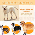 4Pcs Anti Slip Dog Socks to Prevent Licking Paws, Dog Shoes for Hardwood Floors with Grip, Double Sides Dog Boots & Paw Protectors Booties for Small Medium Large Senior Dogs(Brown S)
