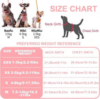 Puppytie No Pull Dog Harness with Multifunction Dog Leash,Soft Adjustable No Choke Escape Proof Pet Harness Vest for Medium Dogs or Large Dogs,Pink,M