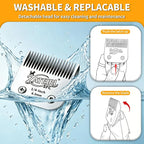 Size 5FC Detachable Pet Grooming Clipper Blade with Ceramic Cutter, 6.3mm 1/4 Inch Cut Length, Silver, Compatible with Andis, Oster A5, Wahl KM10, 3 Pack