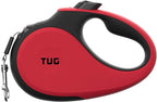 TUG 360° Tangle-Free Retractable Dog Leash with Waste Bag Dispenser (Small, Red)