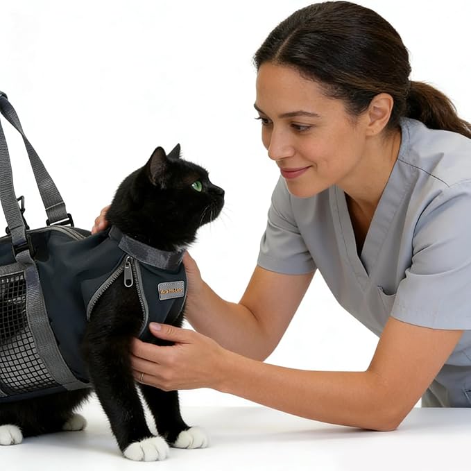 Cinf Cat Restraint Grooming Bag, Anti-Scratch Tool for Nail Trimming | Safe grooming restraint bag controls cat movement for bathing, nail trimming, injections and veterinary examinations
