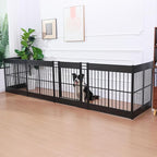 Dog Playpen, 35.4" Height Dog Pen Indoor, Heavy Duty, Safe and Sturdy, Furniture Style Puppy Pen (12 Panels (35.4" High), Black)