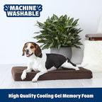 BarkBox Orthopedic Dog Bed - Large | with Memory Foam - Comfortable, Durable & Machine Washable Pet Bed - Espresso