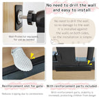 Lumizone 55.12" Extra Tall Pet Gate for Cat Dog 30.12"-59.24" Wide Black | Extra Tall Cat Gate for Doorway Hallway Stairs Pressure Mounted 1.37" Gap No Drilling Auto-Close Dual-Lock