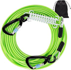Snagle Paw Dog Tie Out Cable 30FT-1000LBS Break Strength,Heavy Duty Dog Leads for Yard with Shock Absorbing Spring & Swivel Hook,Long Leash Cable for Outdoor Tethering,Dog Line for Small Large Dogs