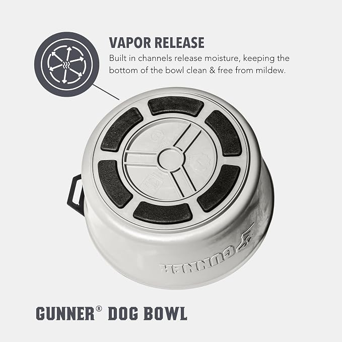 Dog Bowl with Spill-Proof Travel Lid, White, 7-Cup Pet Travel Bowl | White 7-Cup Dog Bowl, Spill-Proof Travel Lid, BPA-Free, Rust-Proof, Shock-Resistant, Stackable and Dishwasher Safe