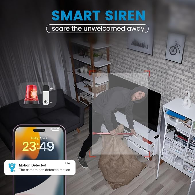 litokam 360 Cameras for Home Security 2K, 2 Pack Indoor Security Camera for Baby/Pet/Nanny with Night Vision, 2.4 GHz Smart WiFi Cam with Motion Detection & Two Way Audio
