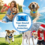 Natural Flea and Tick Prevention Pendant for Dogs Flea and Tick Collar, Waterproof Flea and Tick Repellent Dog Tag Safe for All Breeds & Sizes with 2 Silicone Buckles & 4 Refills, Collar NOT Included
