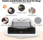VavoPaw Car Seat for Large Dog for 2 Medium or 3 Small Dogs Under 100Lbs | Dog Booster Seats ,Pet Car Seats with 2 Safety Leashes, Dogs Sofa Bed Cushion Add Thick Sponge, Pet Cars Carrier for Travel