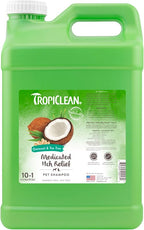 TropiClean Oatmeal Dog Shampoo for Itchy Skin Relief, Professional Dog Shampoo, Soothing Medicated Itch Relief, Puppy Safe, Made in USA, 2.5 Gallon | Professional Soothing Medicated Formula | Itchy Skin Relief | Puppy Safe | Made in USA