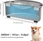 nicelock 3L/0.8 Gallon Dog Water Bowl No Spill, Stainless Steel No Spill Water Bowl for Dogs, Slow Water Dog Bowl, No Splash Dog Water Bowls