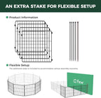 FXW MiniPaws Dog Playpen, Indoor, Yard & RV Camping, 24" H, 4 Panels | Portable, Expandable Layout, Tool-Free Setup, For Puppies & Small Dogs