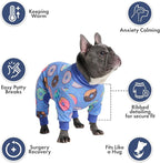 Spark Paws Dog Pajama, Dog Recovery Suit Male, Onesie, Ultra-Soft and 4-Way Stretch, for Small Medium and Large Breeds - Donuts - 3XL