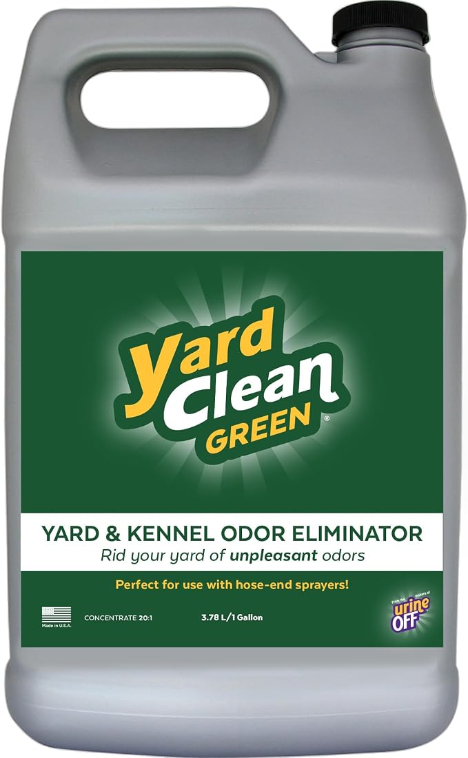 Urine OFF Yard Clean Green Yard and Kennel Odor Eliminator | Cat & Dog Odor Eliminator | Earth Friendly (1 Gallon)