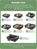 Spotted Play Orthopedic Dog Bed with Sides - Sofa Beds for Extra Large Dogs, Supportive Foam Pet Couch Bed with Washable Removable Cover, Waterproof Lining and Non-Slip Bottom, Dark Grey - XXL