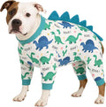 LovinPet Large Dog Pajamas, Four-Leg Stretch Onesie Bodysuit, Lightweight UV-Shielding Pajamas, Anti-Lick Calming Recovery Suit for Surgery, Pull-On for Medium and Large Breeds,White Blue,XXL