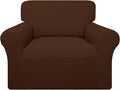 Easy-Going 100% Waterproof Chair Couch Cover, Stretch Jacquard Sofa Cover | Dual Waterproof Sofa Slipcover, Leakproof Furniture Protector for Kids, Pets, Dog and Cat (Loveseat, Coffee)