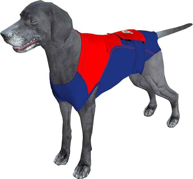 SurgiSnuggly Veterinary Invented Dog Surgical Recovery Suit for Female or Male Dogs,Spay, Neuter Onesie, The Original Surgical Recovery Bodysuit for After Surgery Small, Medium, Large Dogs 2XL BR