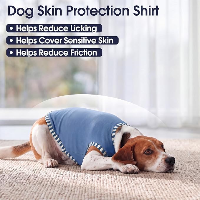 IECOii 2 Pack Dog Surgery Recovery Shirt Sleeveless Lightweight Dog Tshirt | T-Shirts with Stretch Fit,Gentle on Sensitive Skin,Anti-licking for Hot Spots,Shedding Control Tee,For Small to Giant Dogs