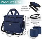 BAGLHER Dog Travel Bag, Pet Travel Bag (ALL Pet Travel Supplies), With 2 Pet Food Containers and 2 Collapsible Silicone Bowls; Essential Kits for Pet Travel Dark Blue