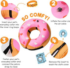 BENCMATE Inflatable Dog Cone Collar Alternative, Soft Dog Cone for Small Medium Large Dogs and Cats, Neck Recovery ECollar Donut Collar After Surgery (XLarge, HeartShape)