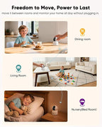 Indoor Camera Wireless, Pet Camera Indoor with Phone App | 4MP Home Cameras Indoor for Dog Kids Elderly Cat, 360° Pan Tilt, Color Night Vision, 2.4/5GHz WiFi, Motion Alerts
