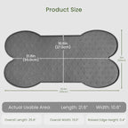 PWTAA Dog Food Mat Anti-Slip Silicone Dog Bowl Mat Thicker Pet Placemat Waterproof Cat Feeder Pad with Raised Edge Puppy Kitten Feeding Mats Suitable Small Medium-Sized Dogs Cats Eating Tray - 2PCS