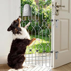 Snagle Paw Extra Tall Metal Retractable Door Barrier, 24.4" Wide 35" Tall Safety Dog Gate for Front Door,Easy Install Retractable Pet Gate for Recreational Vehicle,Doorways