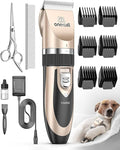 oneisall Dog Clippers Grooming Kit for Dogs Cats Pets | Low Noise, Rechargeable Cordless, Long Battery Life, Simple for Beginners, 6 Guide Combs, Removable & Rinsable Blade