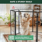 FXW Homeplus Indoor Dog Playpen with Divider Connectors, 45" H, 16 Panels | Calm Indoor Play Area, Two-Zone Layout, For Large Dogs, Patented