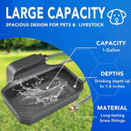 PETTEN Auto Fill Dog Water Bowl, Outdoor 1Gal/3.75L Automatic Dispenser | Auto-refill float valve,no electricity.3.75L for dogs/cats&livestock.3/4"GHT hose connection.Food-grade HDPE,durable