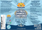 Bodhi Dog Oatmeal Shampoo & Conditioner - Hypoallergenic Formula - Naturally Deodorize Dogs, Cats & Pets - Made w/Organic Ingredients - Moisturizes Dry & Itchy Skin - Made in USA (Oatmeal, 17 Fl Oz)