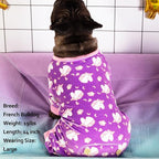 KYEESE Dog Pajamas Velvet Dog Pajamas Medium Sized Dogs Soft Dogs Clothes Pjs with Unicorn Pattern Stretchy Pet Jammies Coat Comfy Pet Onesie Costume, 2X-Large