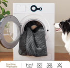 JOEJOY Orthopedic Dog Bed for Medium Dogs, Extra Thick Foam Dog Couch Bed | Bolster Sides | Washable Removable Cover | Non-Slip Bottom | Grey, 35''x25''