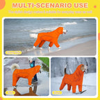 ADINIKIA Dog Raincoat,Waterproof Rain Jacket with Removable Hood,Orange 3XL | Leash Hole/ Reflective Stripe/Adjustable 4 Legs Rainsuit/Full Coverage/ Snowproof Windproof/ For Small to 3X-Large Dogs