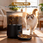 Automatic Cat Feeder with Voice Recorder & 4L Large Capacity – Programmable Pet Food Dispenser for Cats and Small Dogs, Up to 9 Meals Daily, Dual Power, Locking Lid & Freshness Protection