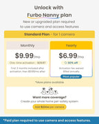 Furbo 360° Cat Camera [Paid Plan Required to Activate] | Stay connected with AI Cat & Home Safety Alerts, Auto-Tracking, Video History & 2-Way Audio. Paid Plan Required (3mo min)