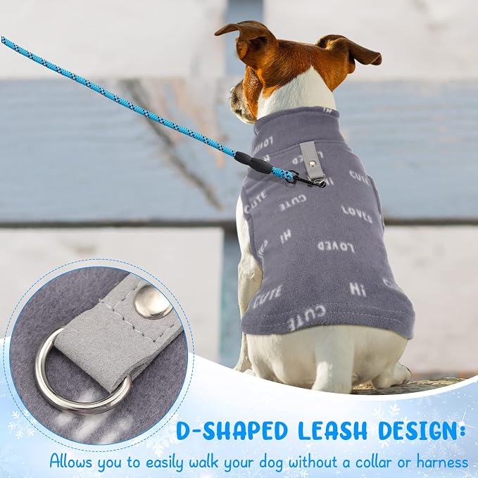 Reginary 10 Pack 3X-Large Dog Sweaters Fleece Pet Dog Clothes with Leash Ring Soft Warm Winter Puppy Plaid Shirt(Stylish)