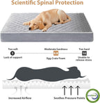 WNPETHOME Orthopedic XXL Dog Beds Large Sized Senior Dog Bed for Comfy Sleeping, Waterproof Extra Large Dogs Bed with Removable Washable Cover, Multi-Needle Quilting Dogs Crate Bed for Relax